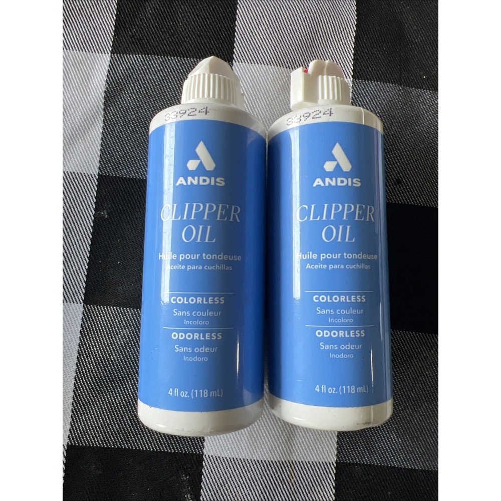 ANDIS Clipper Oil 4 oz - Lubricant for Hair Clipper Trimmer Shaver Blade (2 Pcs)